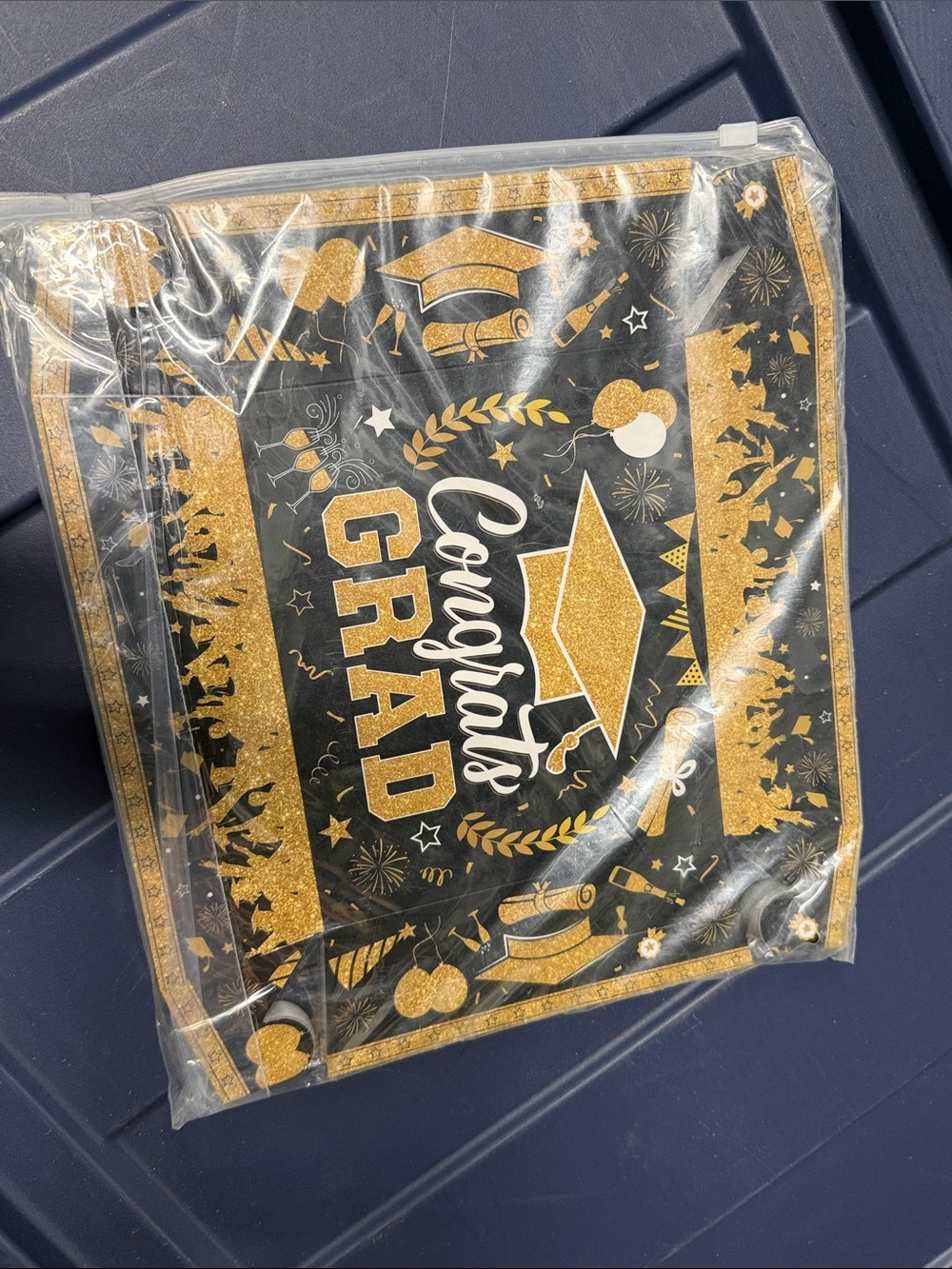 Celebrate Grad Black & Gold Graduation Food Trays 36 trays all new Congrats Grad
